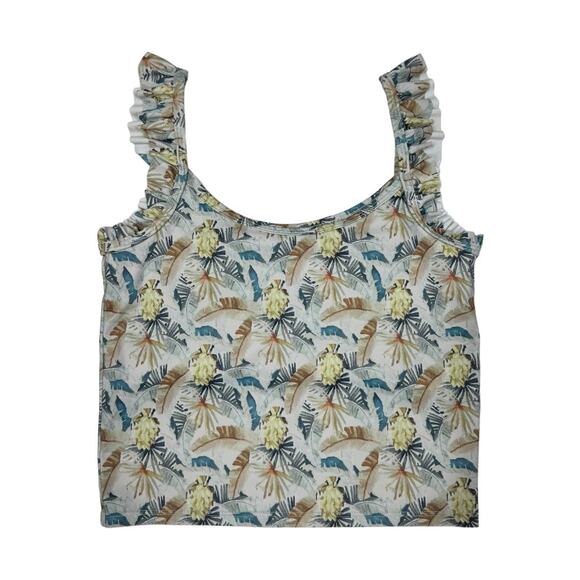 Kortni Jeane Gone Bananas Bikini Set Small High Waisted Bottons Longline Top - Picture 2 of 12